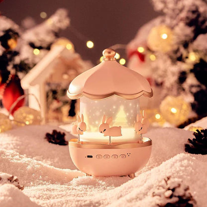🌟🐰 Kids Bunny Night Light Projector – 360° Rotating Starry Sky Lamp