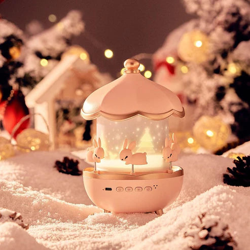 🌟🐰 Kids Bunny Night Light Projector – 360° Rotating Starry Sky Lamp