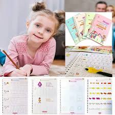 Sank Magic Book Practice Copybook, Number With Pen, 4 book, 1 Pen, 10 Refills